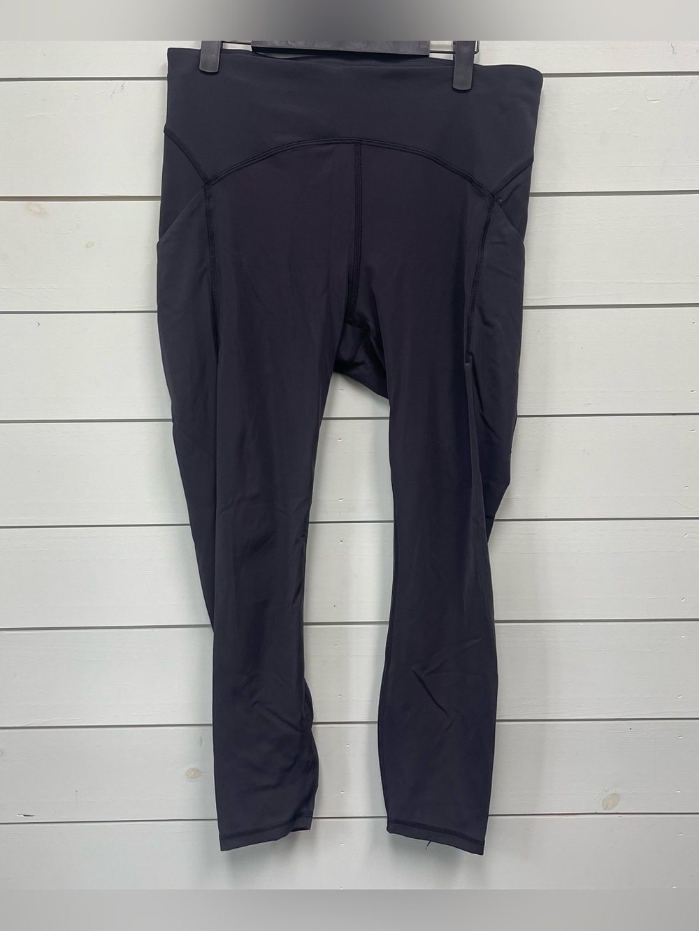Lululemon power thru high rise leggings 25" black women's size 12